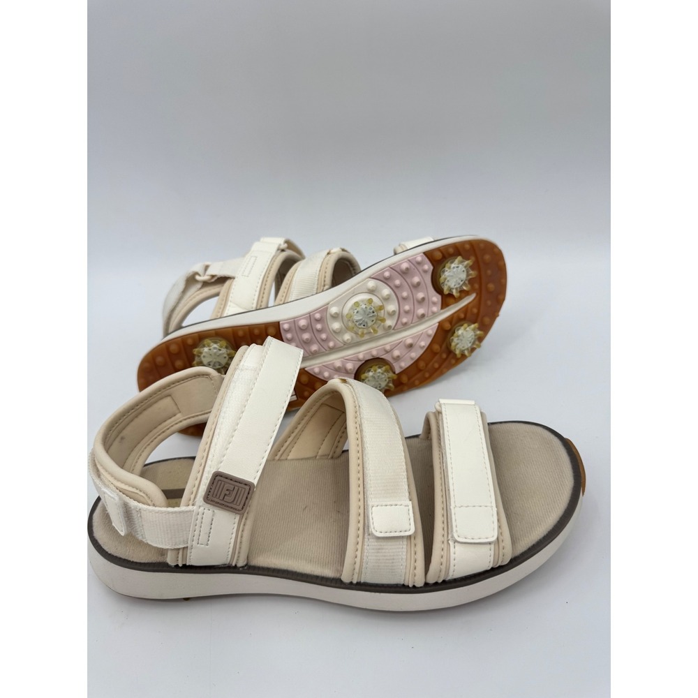 FootJoy Golf Sandals Women 10 White Strappy Spiked 98833